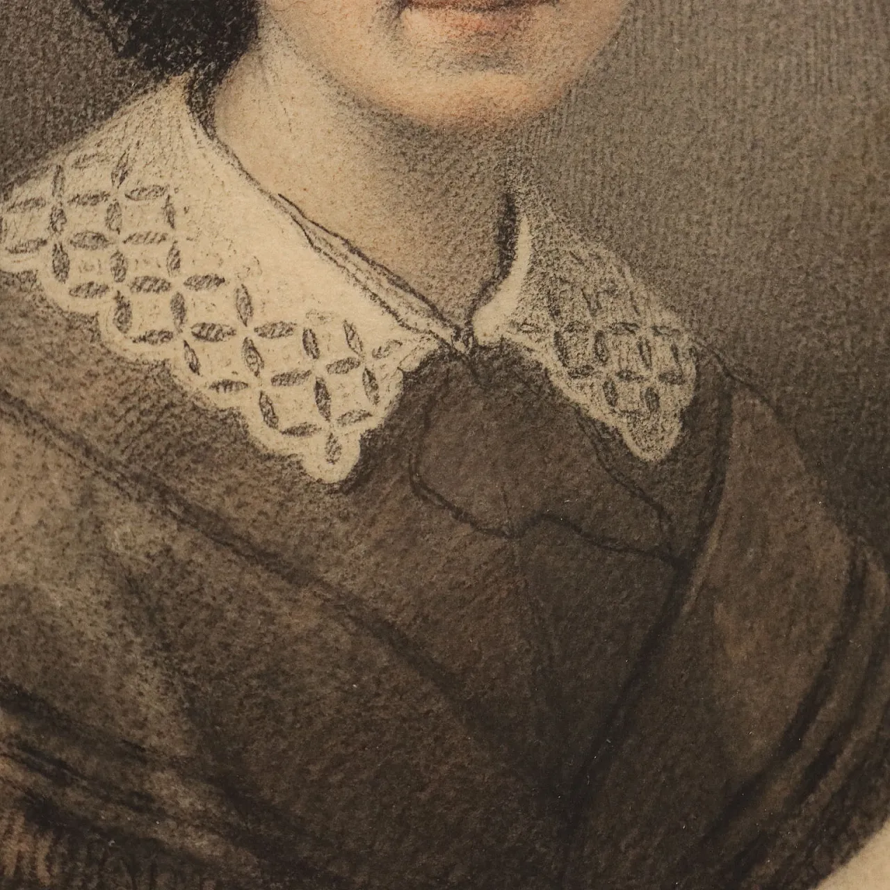 Cesari Ferreri, coppia di ritratti, pastelli su carta, '800 6