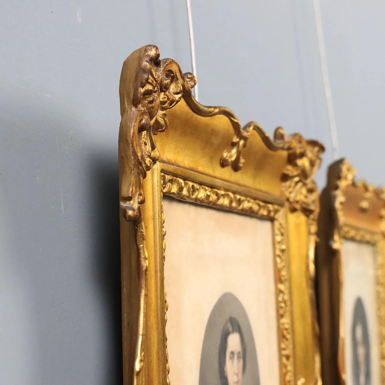 Cesari Ferreri, coppia di ritratti, pastelli su carta, '800 10