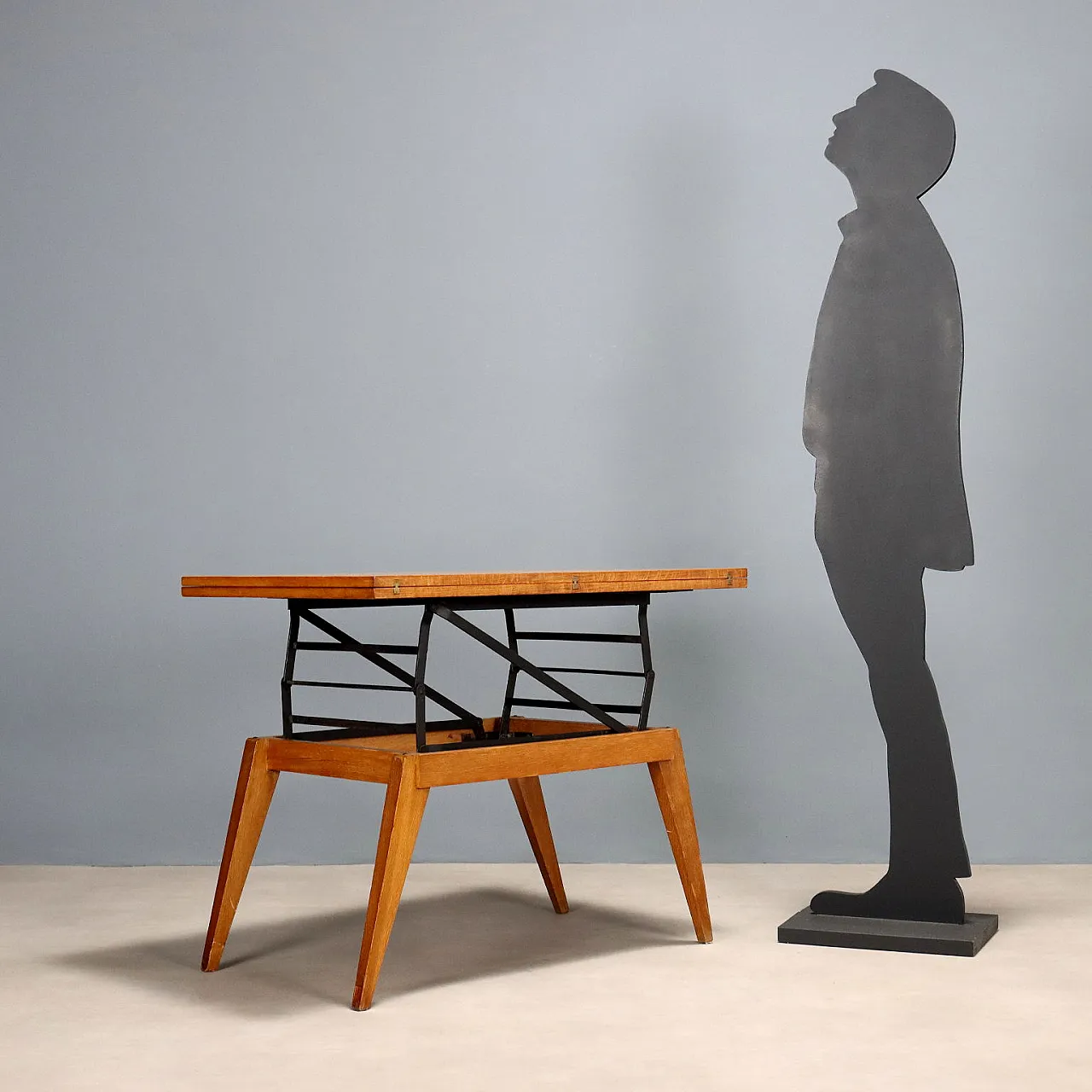 Oak veneer coffee table, 20th century 2