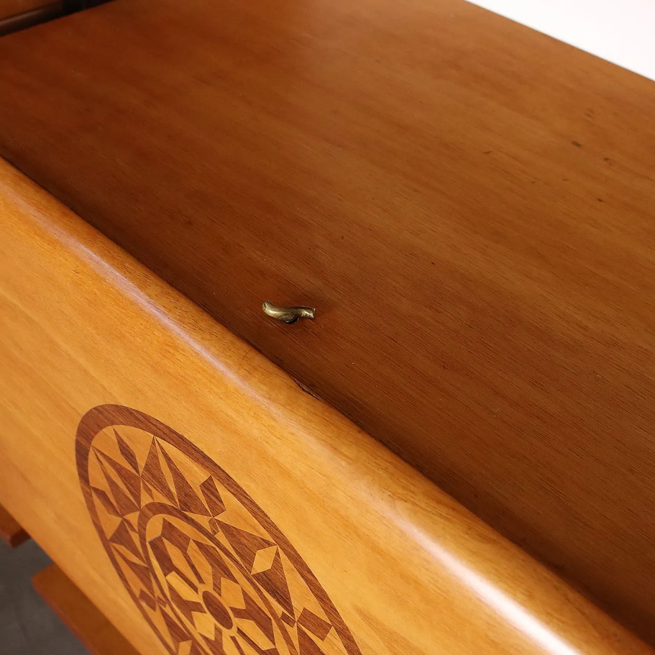 Stained wood and enameled metal bookcase, 20th century 4