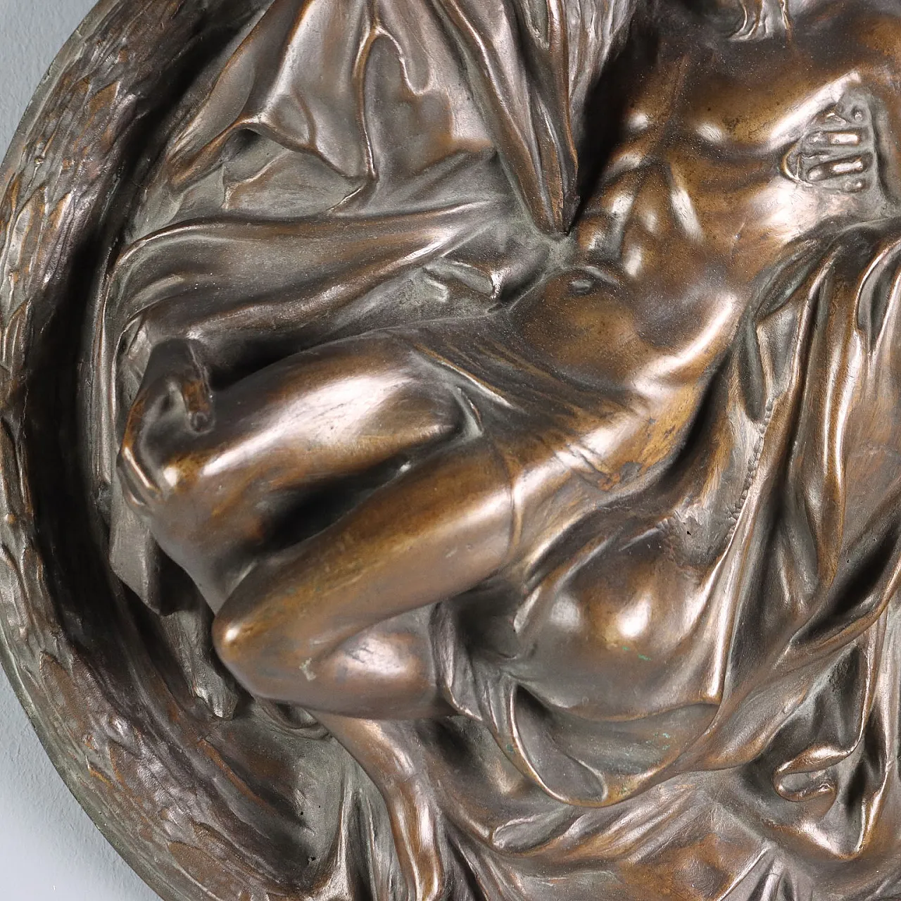 The mercy, bronze bas-relief, 20th century 4