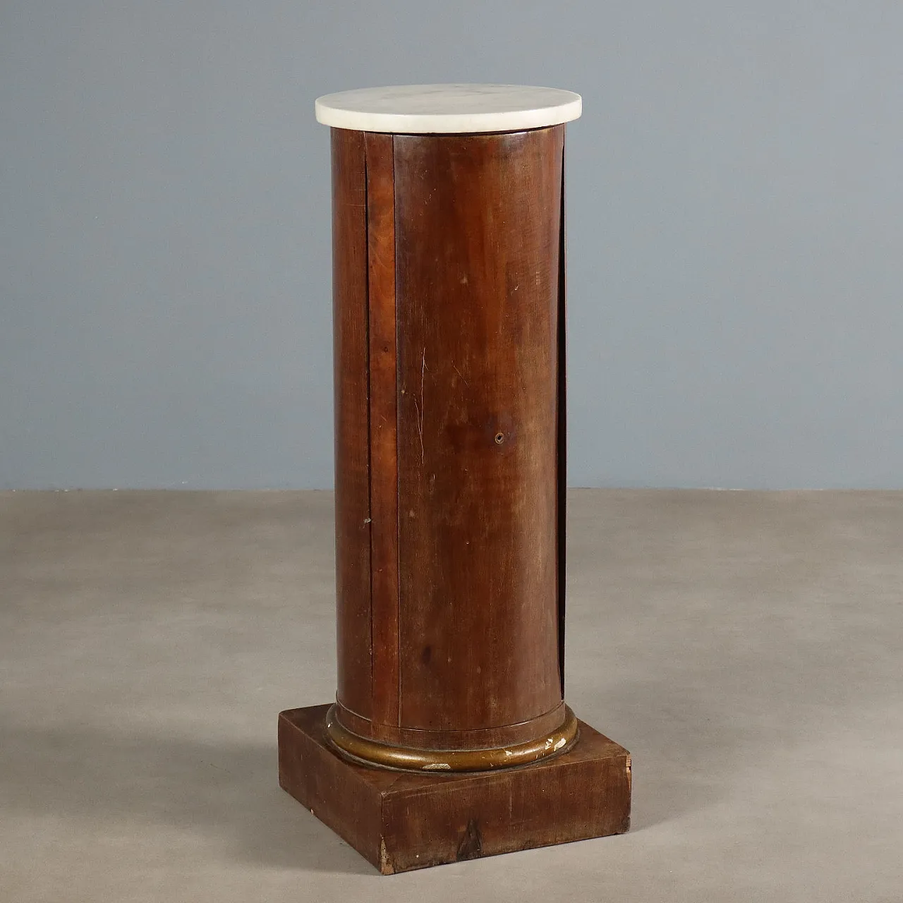 Empire bedside table in mahogany, fir and marble, early 19th century 1