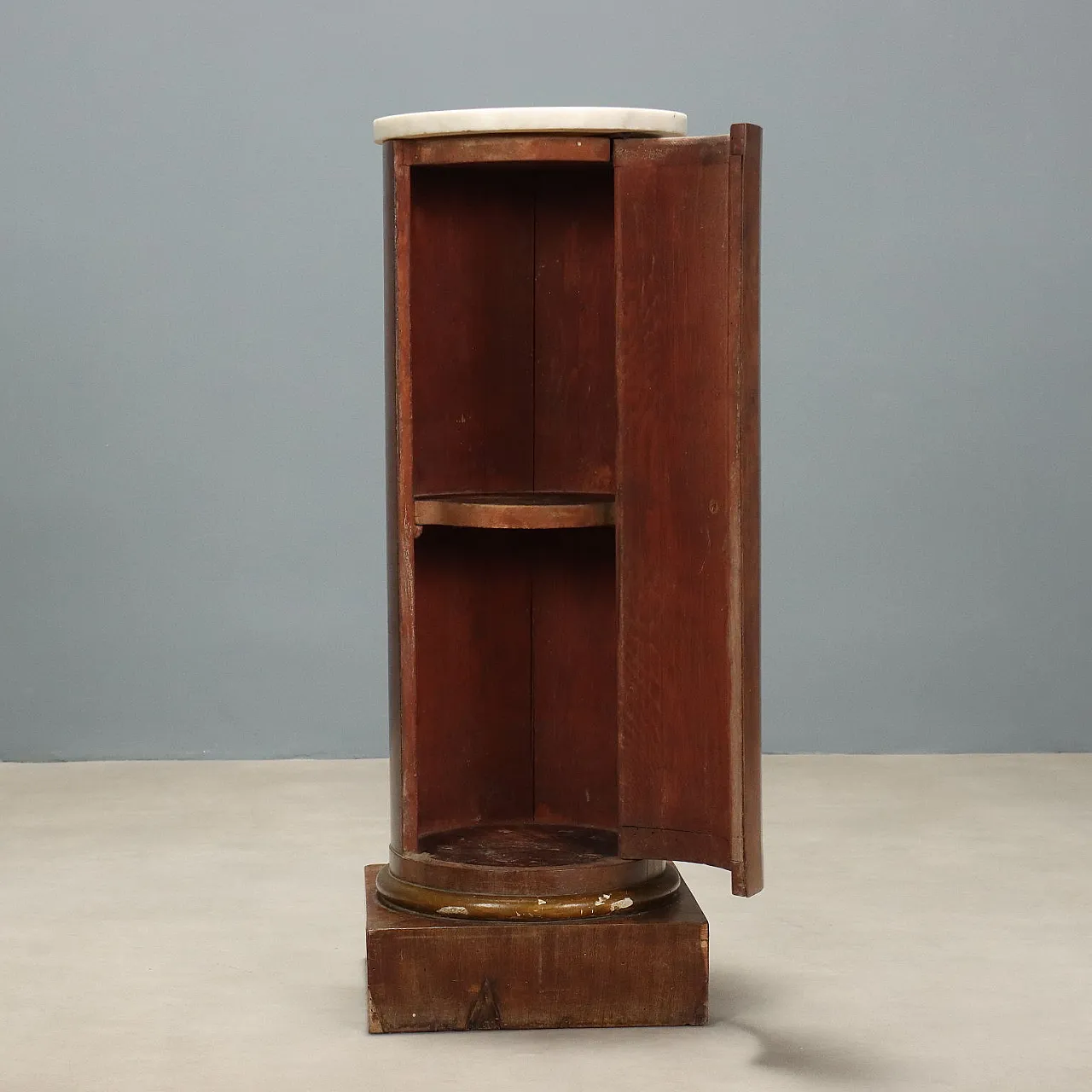 Empire bedside table in mahogany, fir and marble, early 19th century 3