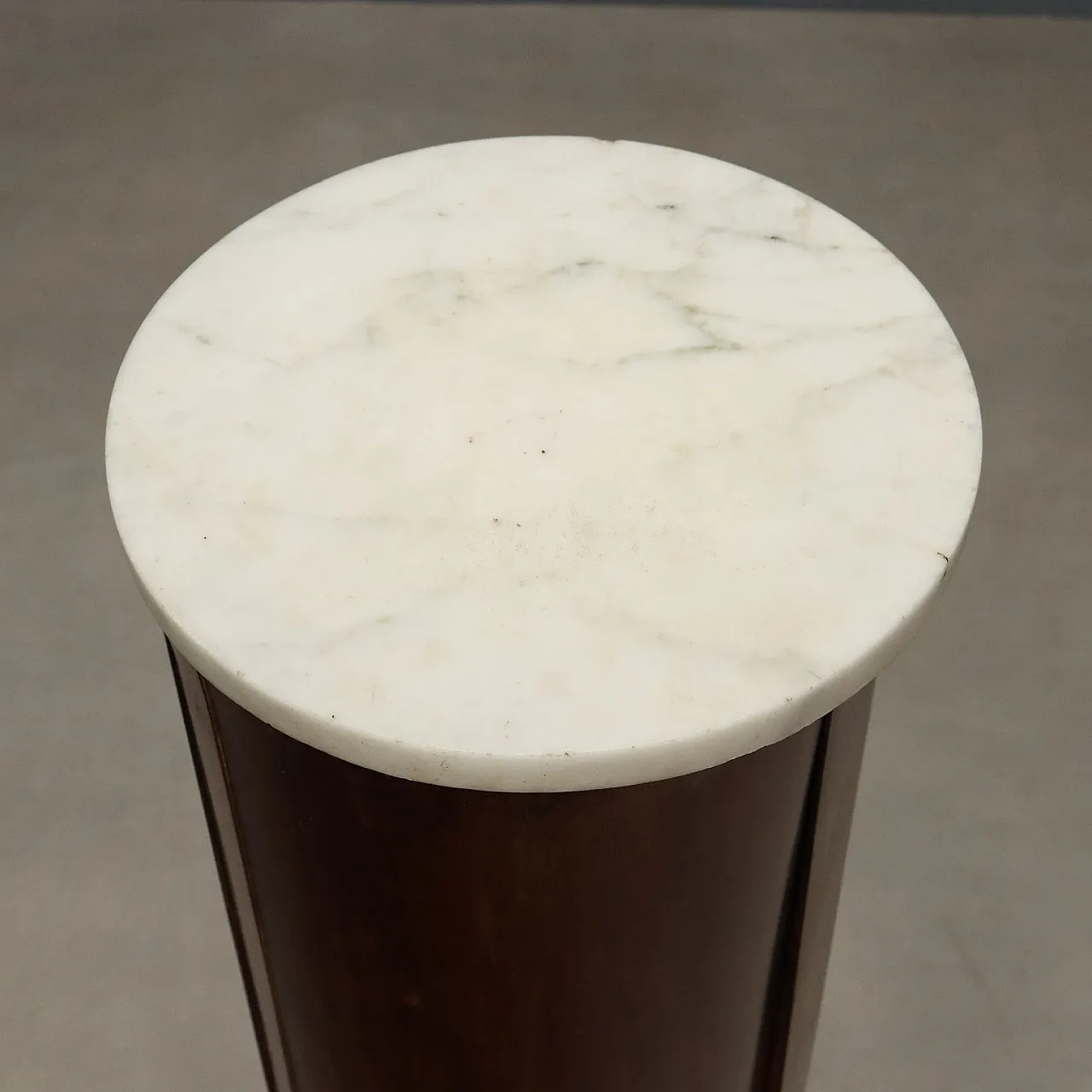 Empire bedside table in mahogany, fir and marble, early 19th century 5