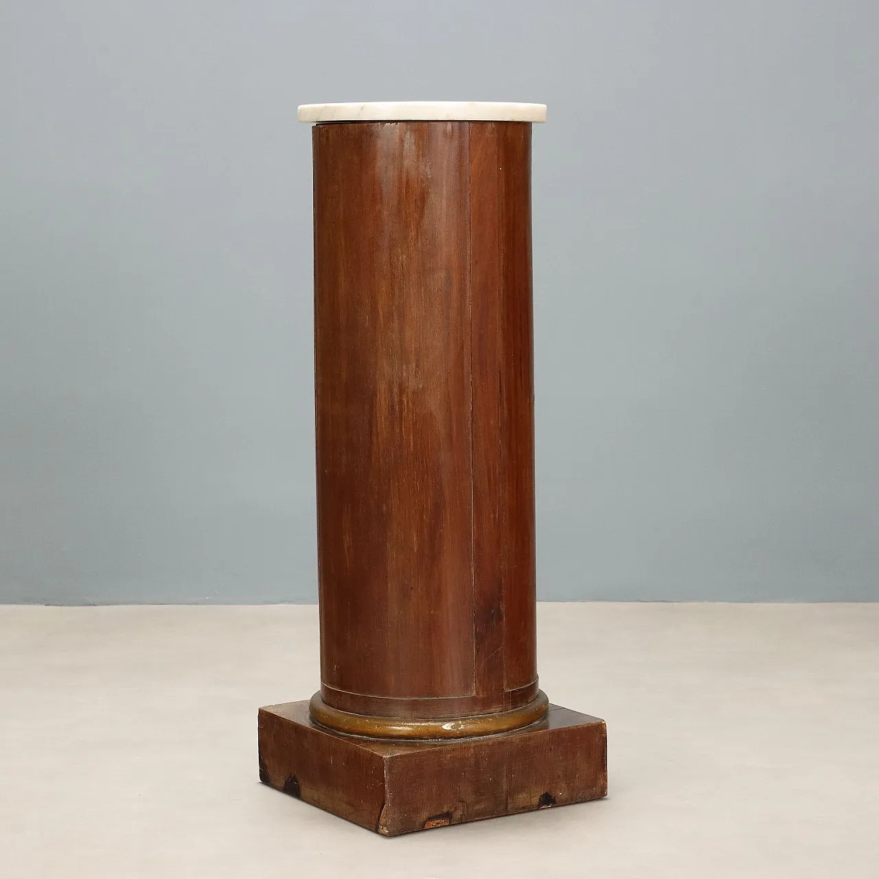 Empire bedside table in mahogany, fir and marble, early 19th century 8