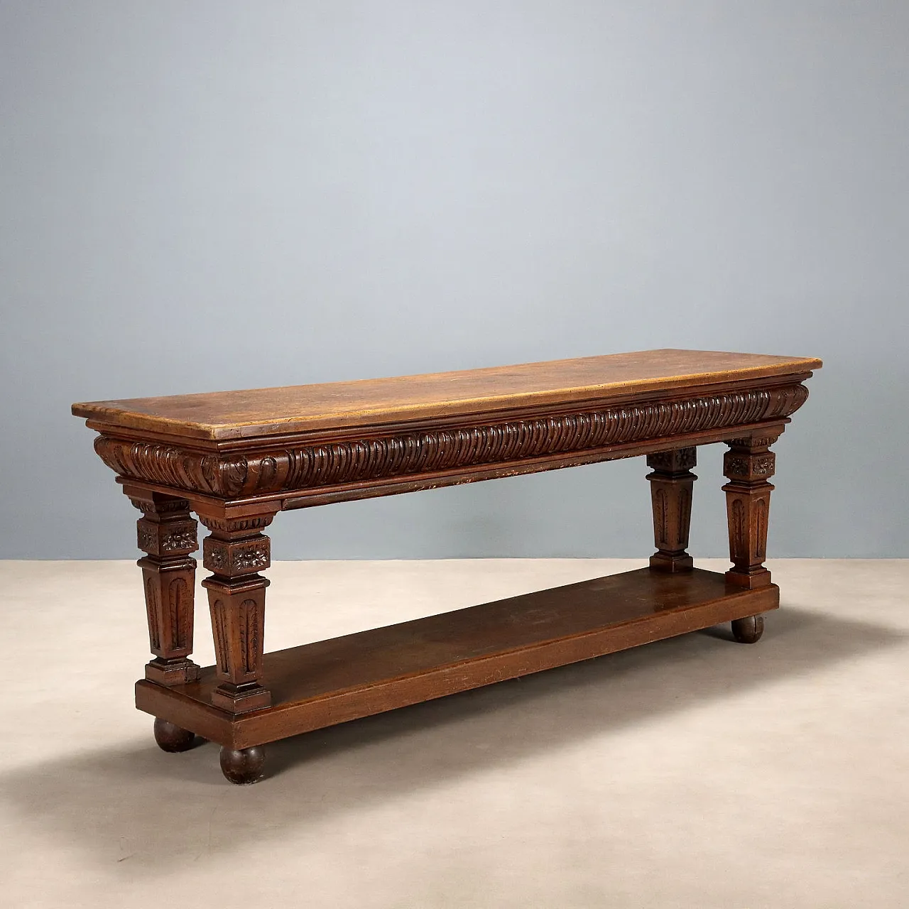 Neo-Renaissance style walnut table, early 20th century 1