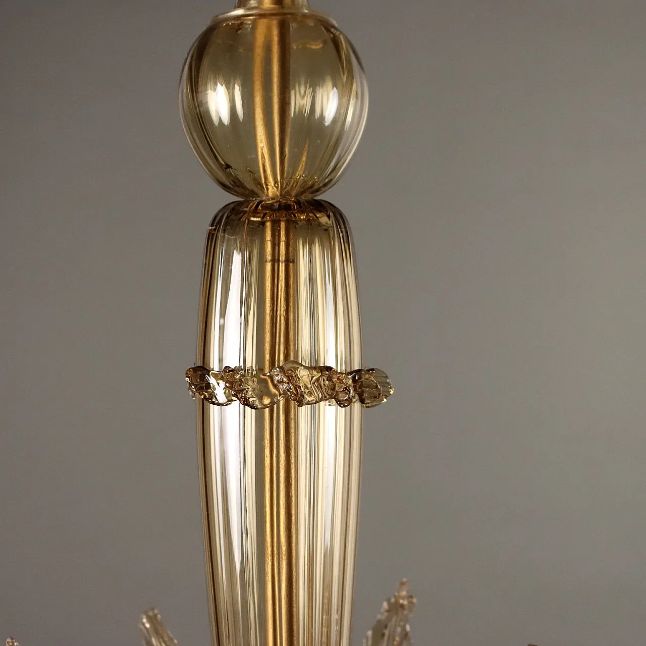 Lampadario in vetro soffiato di Murano, '900 5