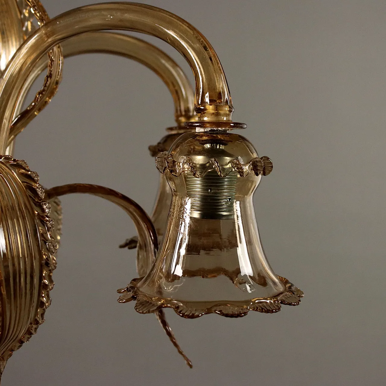 Lampadario in vetro soffiato di Murano, '900 6