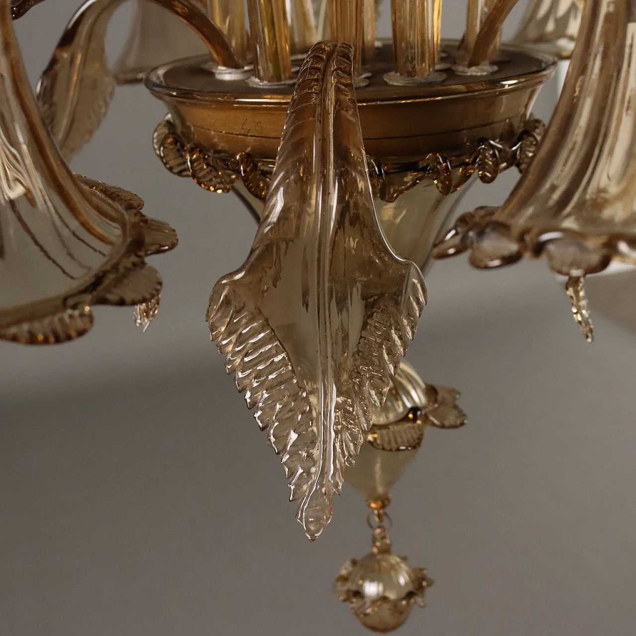 Lampadario in vetro soffiato di Murano, '900 7