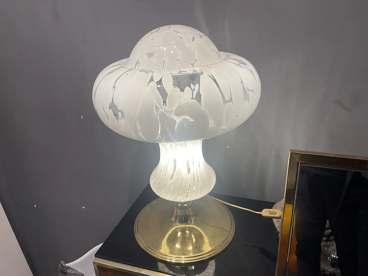 Lampada da tavolo in vetro di Murano, anni '70 3