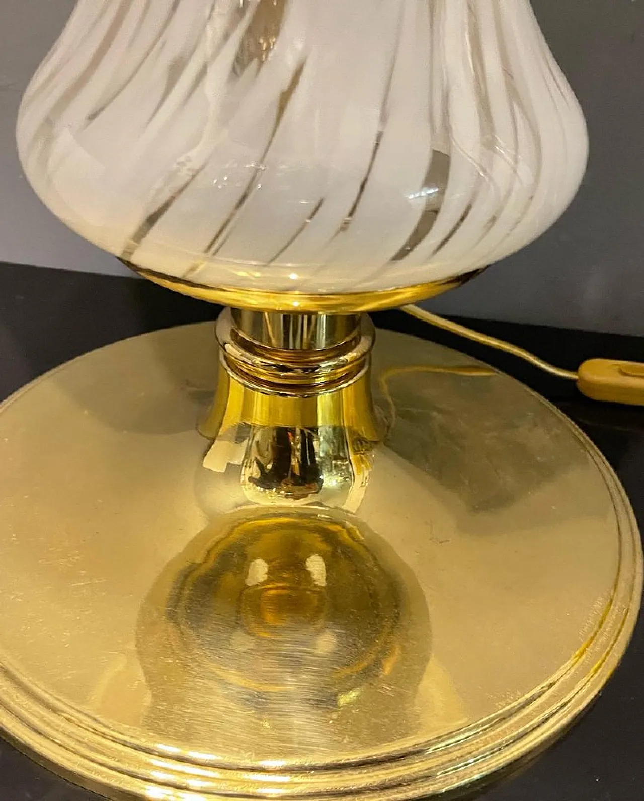 Lampada da tavolo in vetro di Murano, anni '70 5