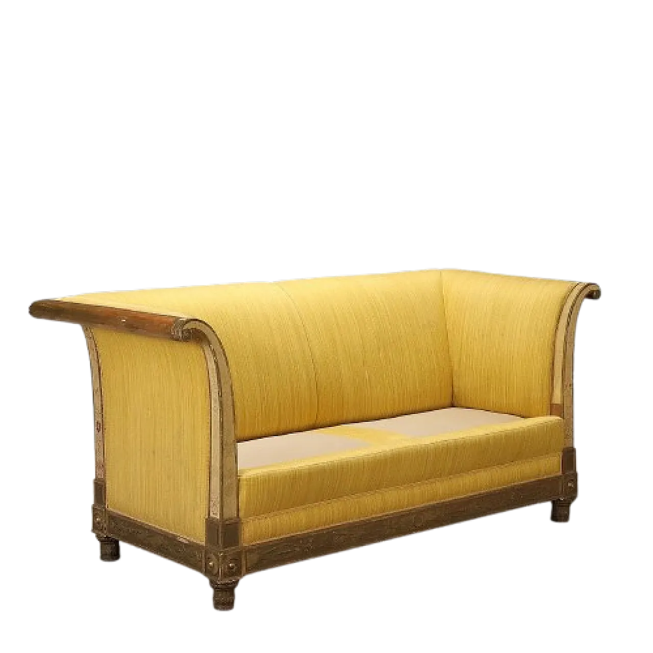 Open-back sofa in carved and gilded wood, late 19th century 12
