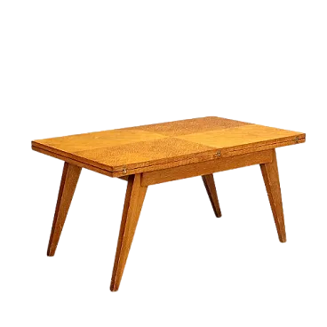 Oak veneer coffee table, 20th century