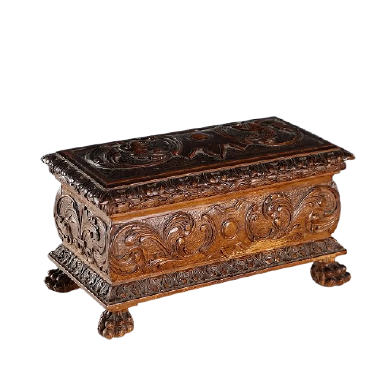 Solid walnut box set, 19th century 10