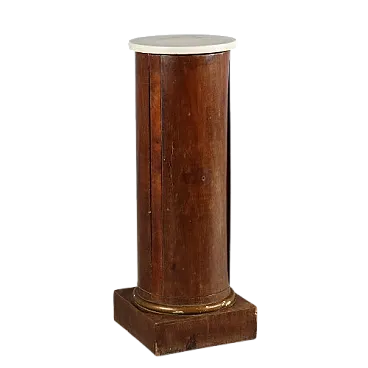 Empire bedside table in mahogany, fir and marble, early 19th century