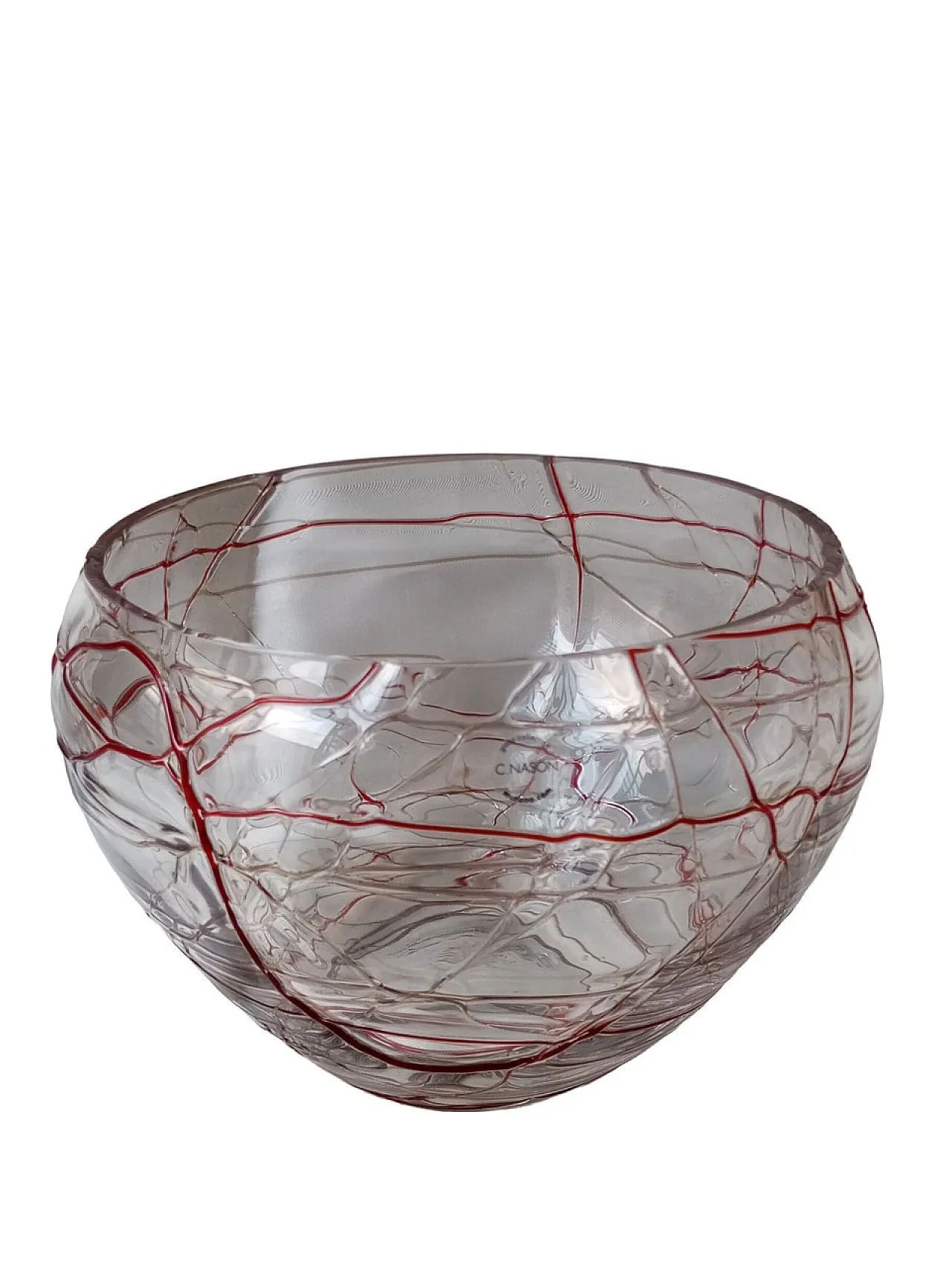 Murano glass bowl vase, signed Carlo Nason circa 2000 1