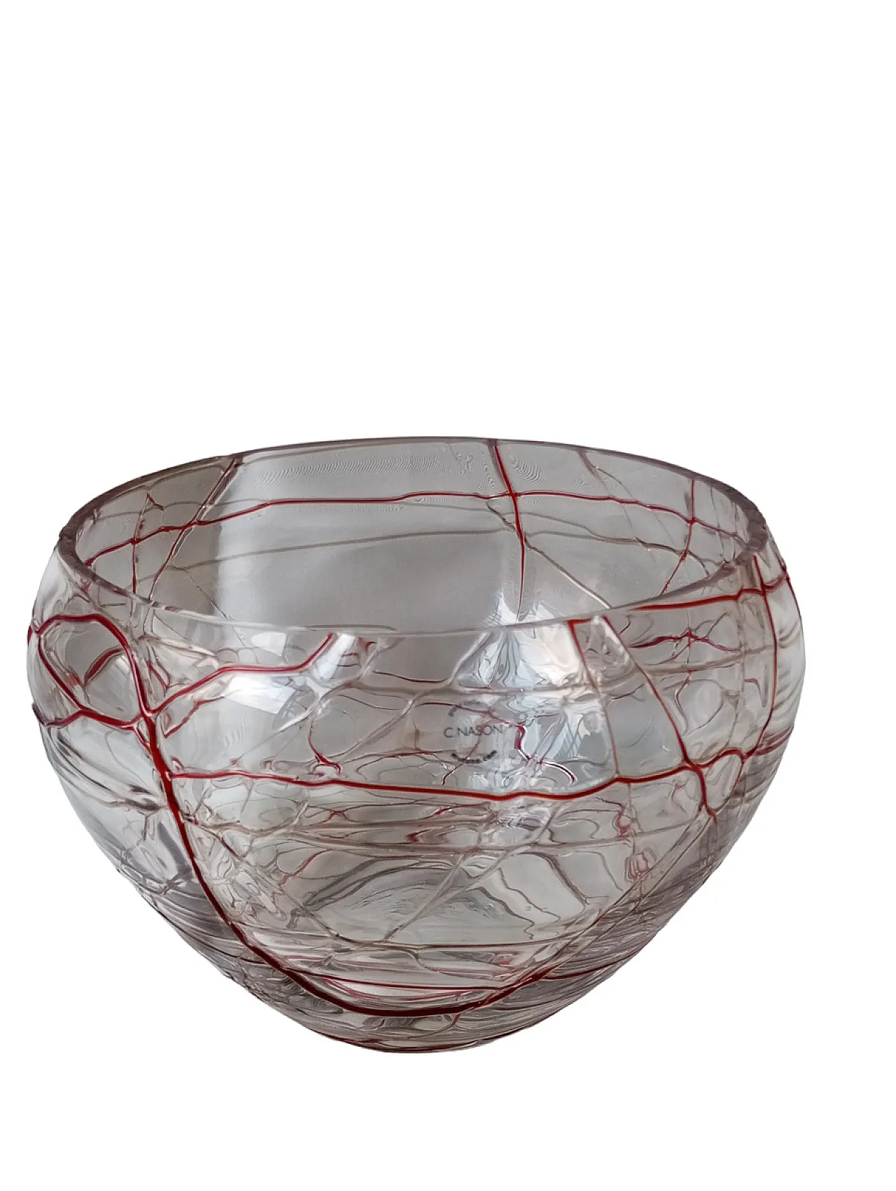 Murano glass bowl vase, signed Carlo Nason circa 2000 2