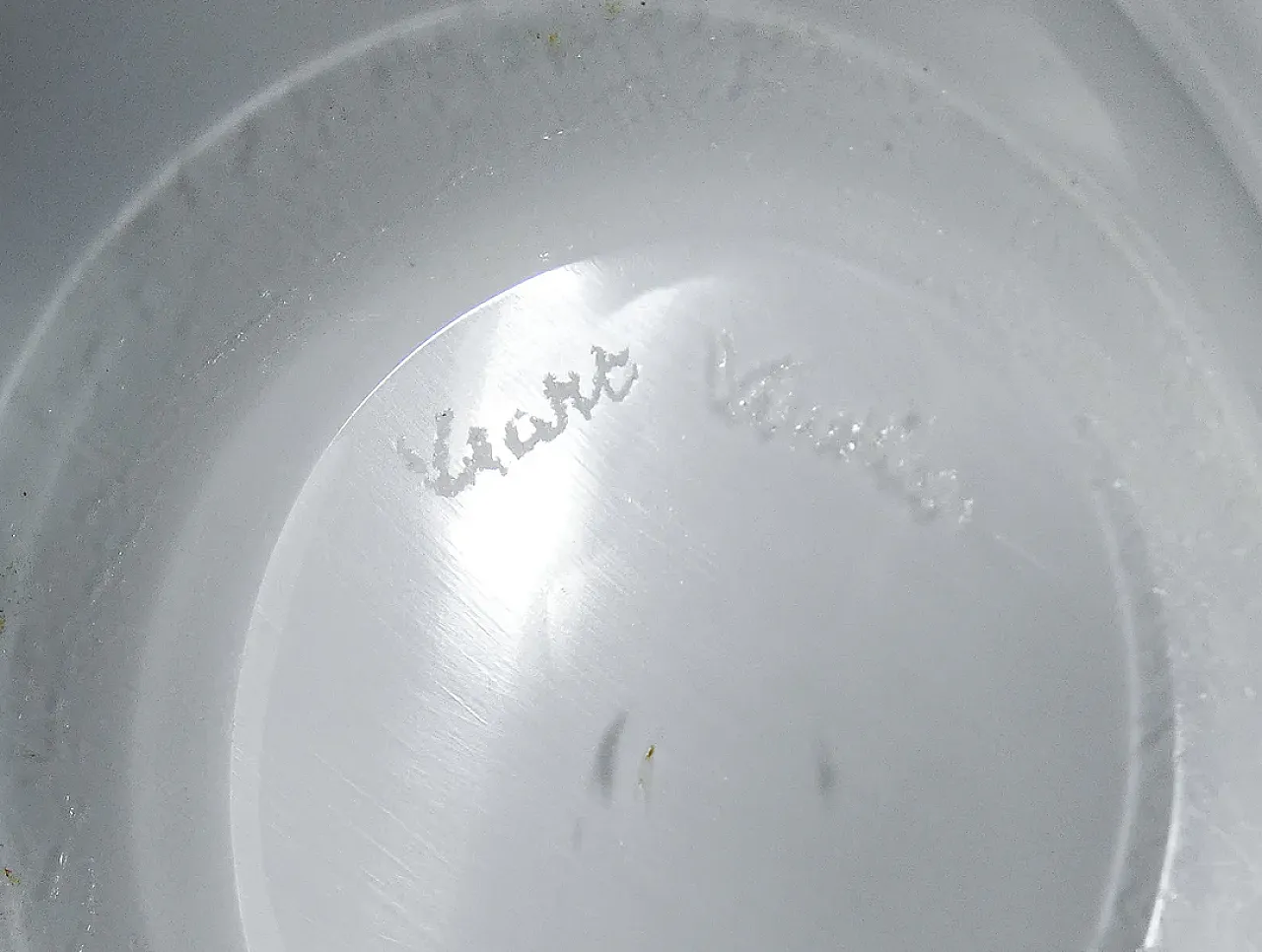 Veart centerpiece plate in blown glass, 1990s 1