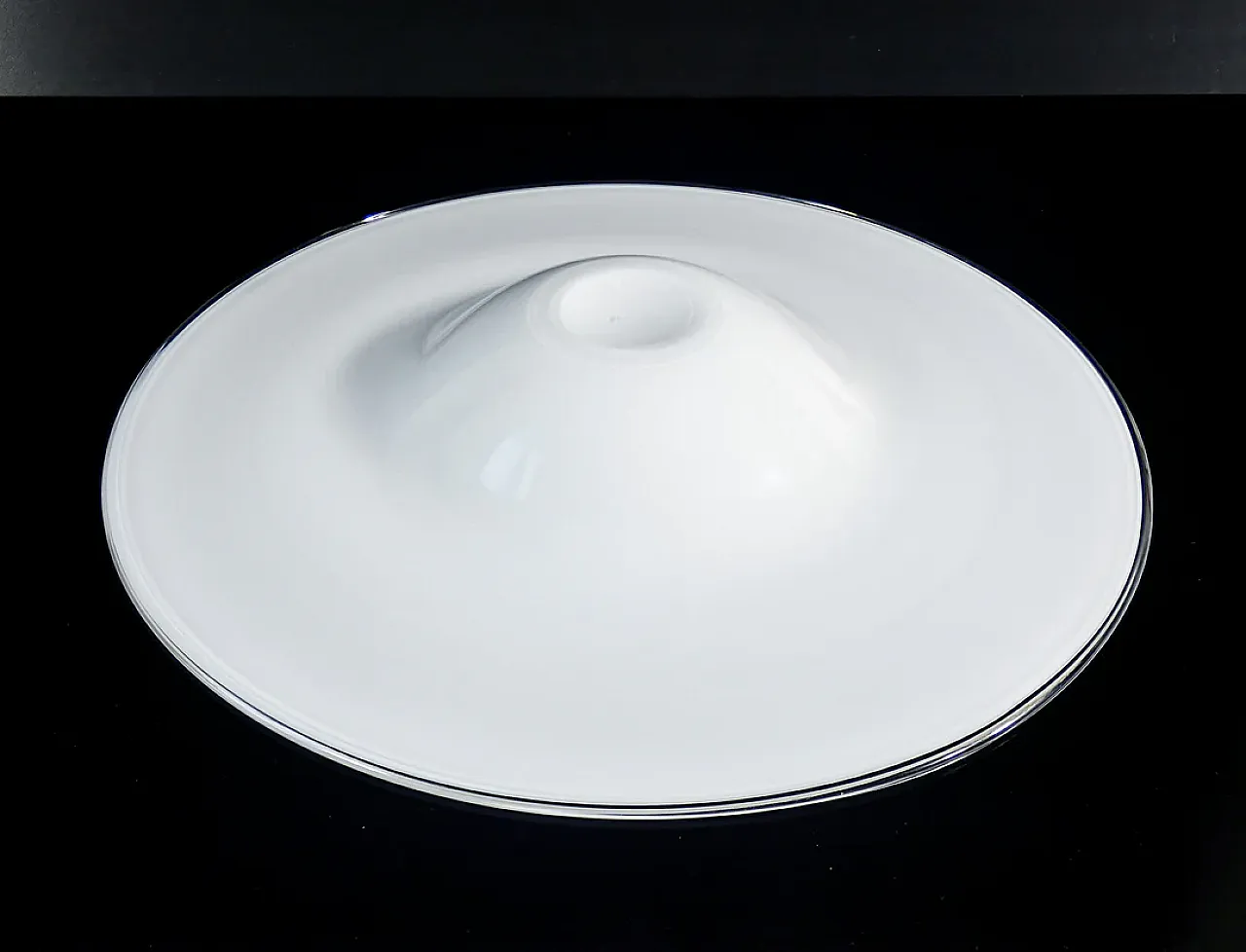 Veart centerpiece plate in blown glass, 1990s 2