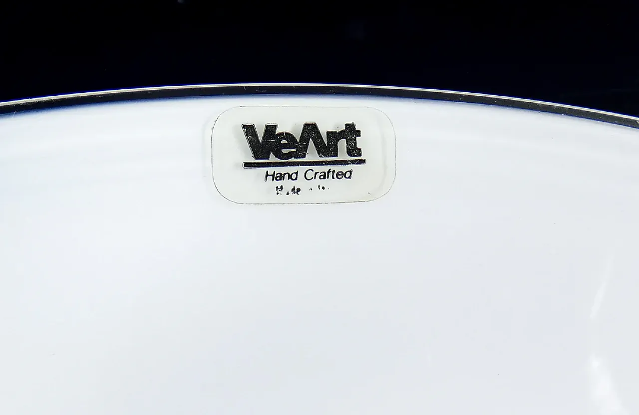 Veart centerpiece plate in blown glass, 1990s 3