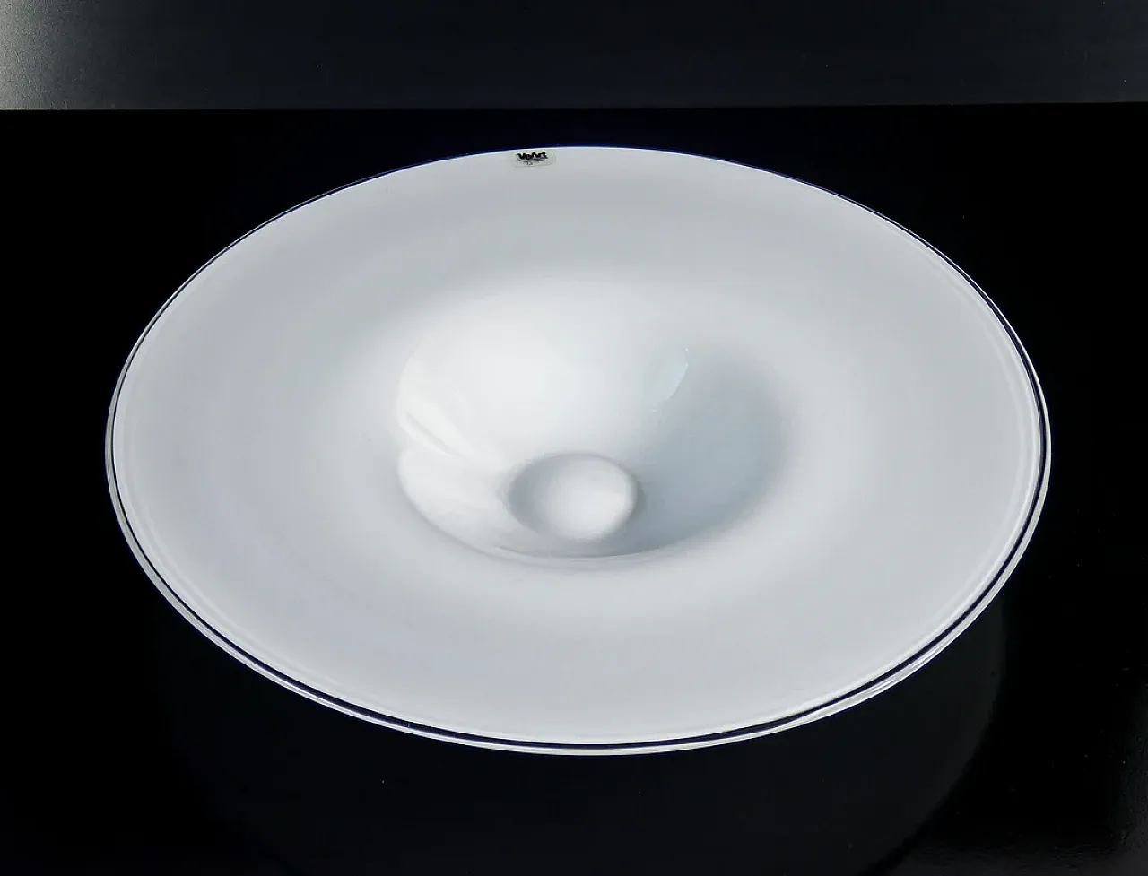 Veart centerpiece plate in blown glass, 1990s 5
