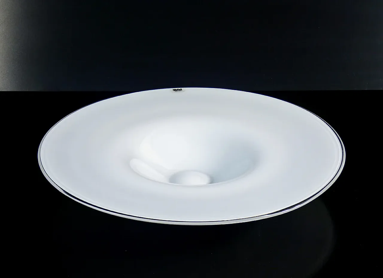Veart centerpiece plate in blown glass, 1990s 7