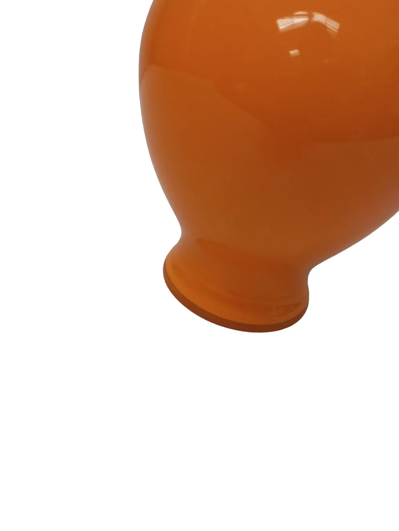 Barovier and Toso orange vase with label "B.A.G" 1980s 3