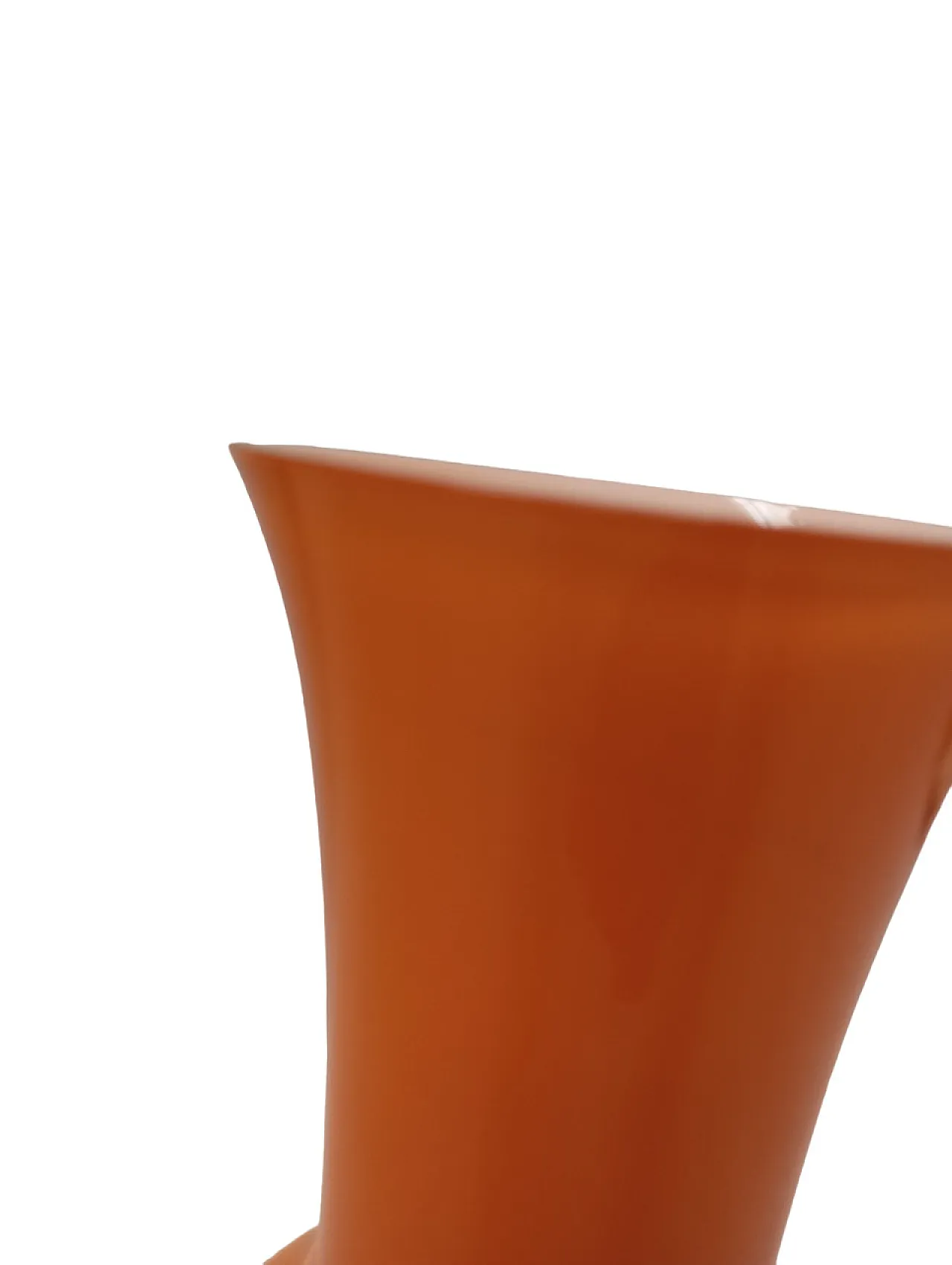 Barovier and Toso orange vase with label "B.A.G" 1980s 9