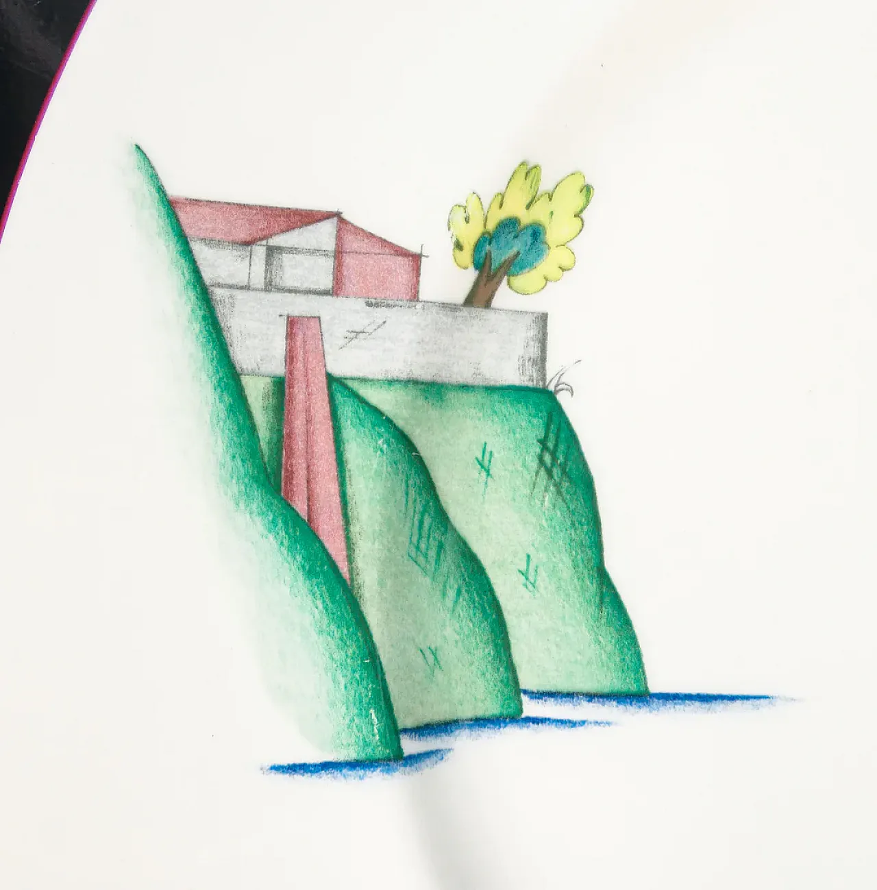 Porcelain plate by Guido Andlovitz for Richard Ginori, 1990s 4