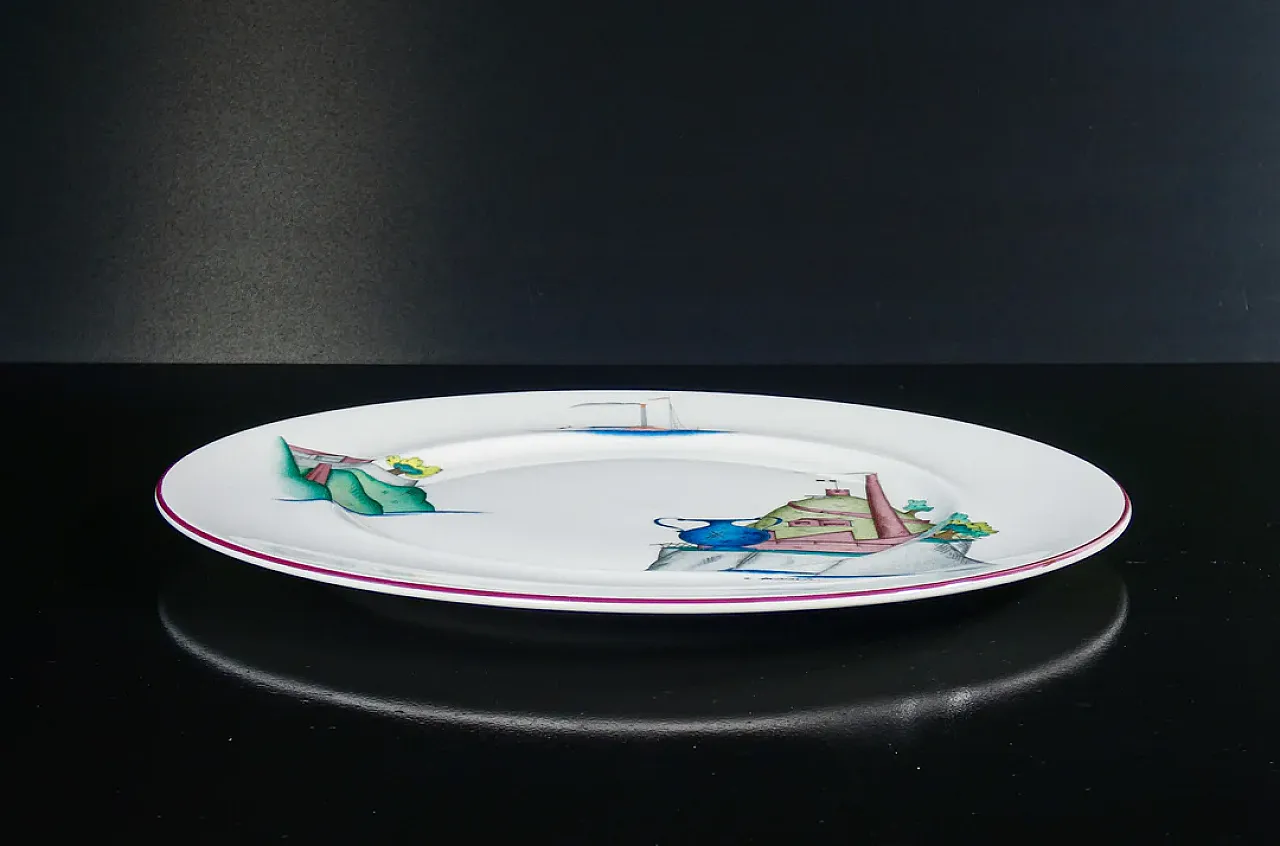 Porcelain plate by Guido Andlovitz for Richard Ginori, 1990s 6