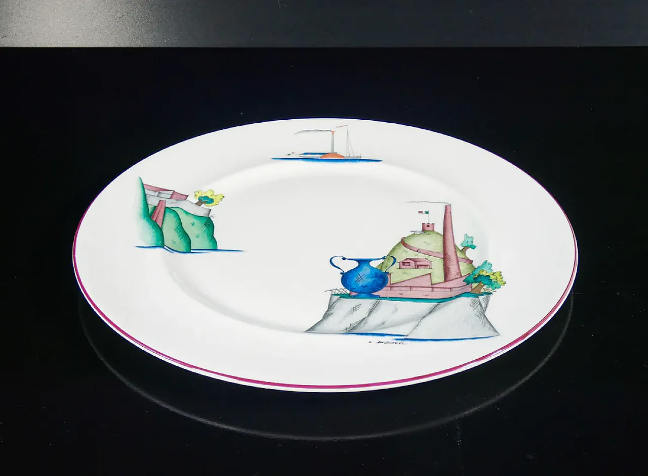 Porcelain plate by Guido Andlovitz for Richard Ginori, 1990s 7