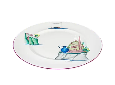 Porcelain plate by Guido Andlovitz for Richard Ginori, 1990s