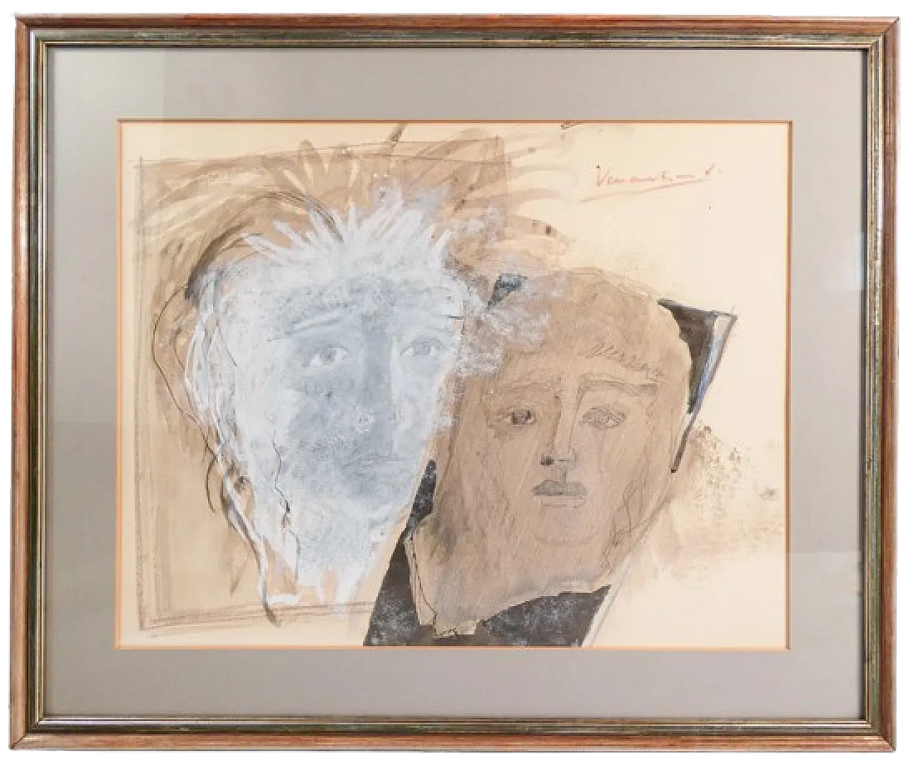 Couple of Young Lovers, oil on canvas, early 20th century 6