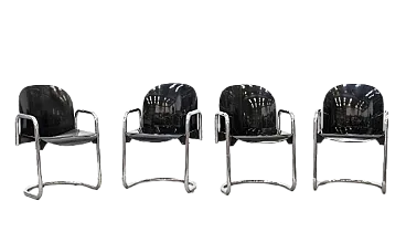 4 Dialogue Chairs by Afra and Tobia Scarpa for B&B Italy, 20th century