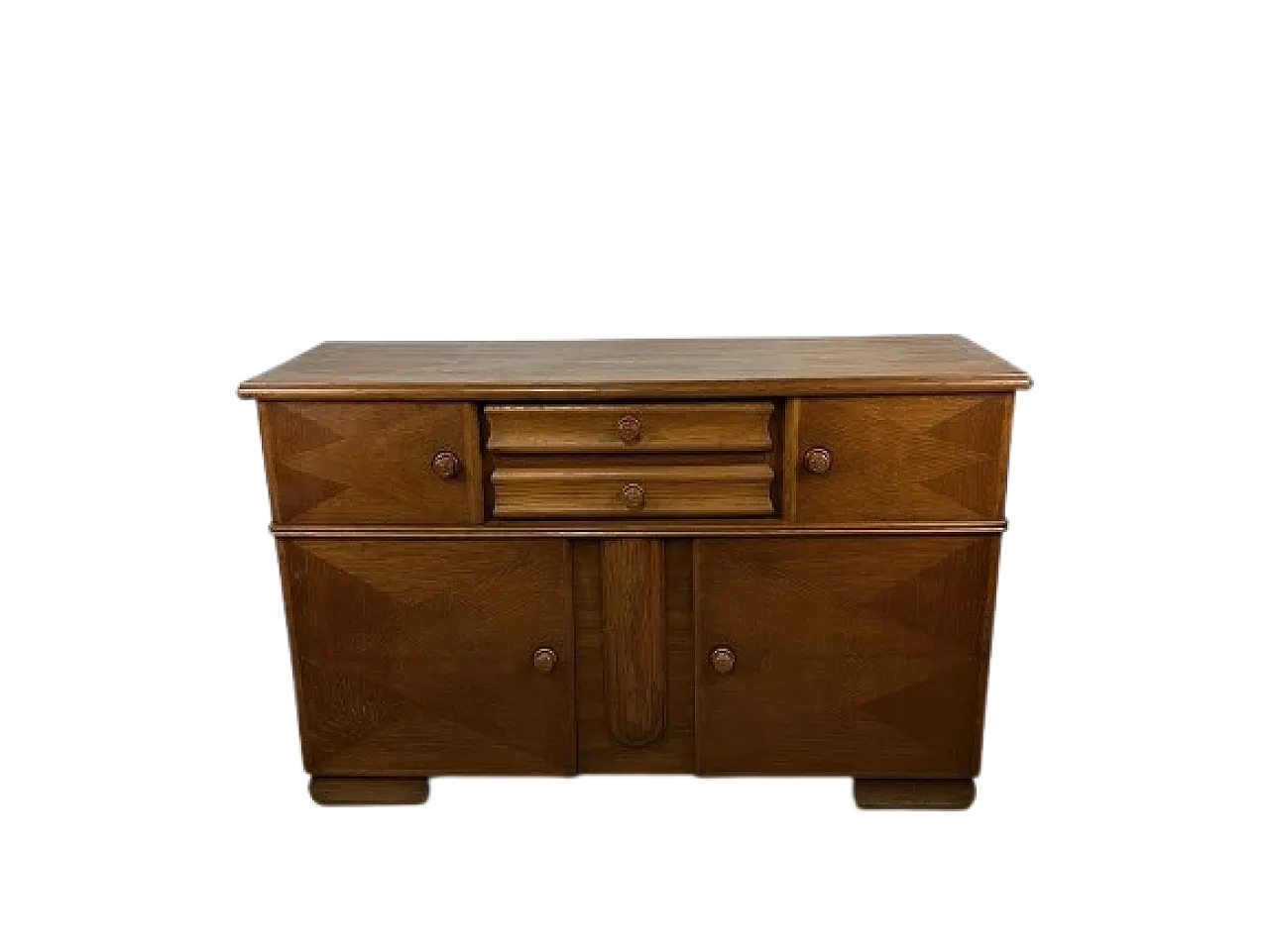 Credenza in legno di rovere curvato, anni '50 18