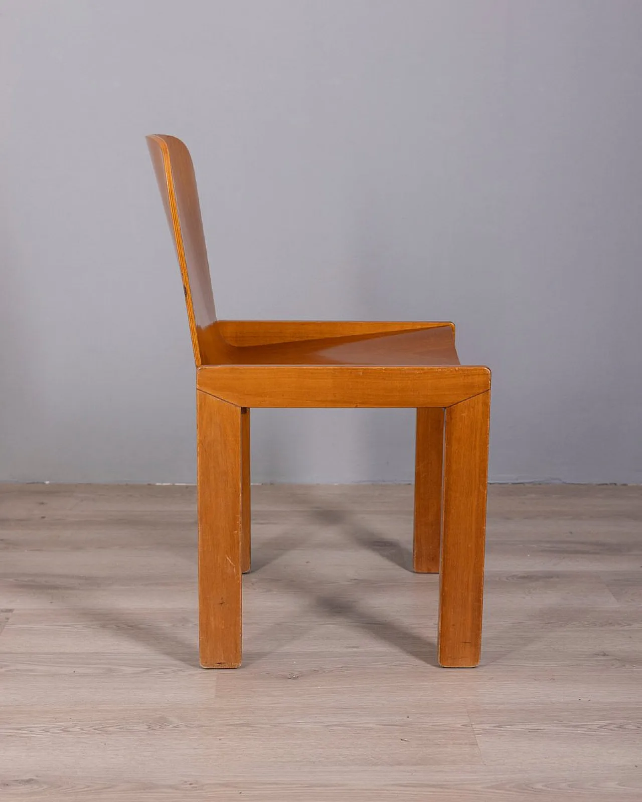 4 Sedie in legno di Afra e Tobia Scarpa per Molteni, anni '70 3