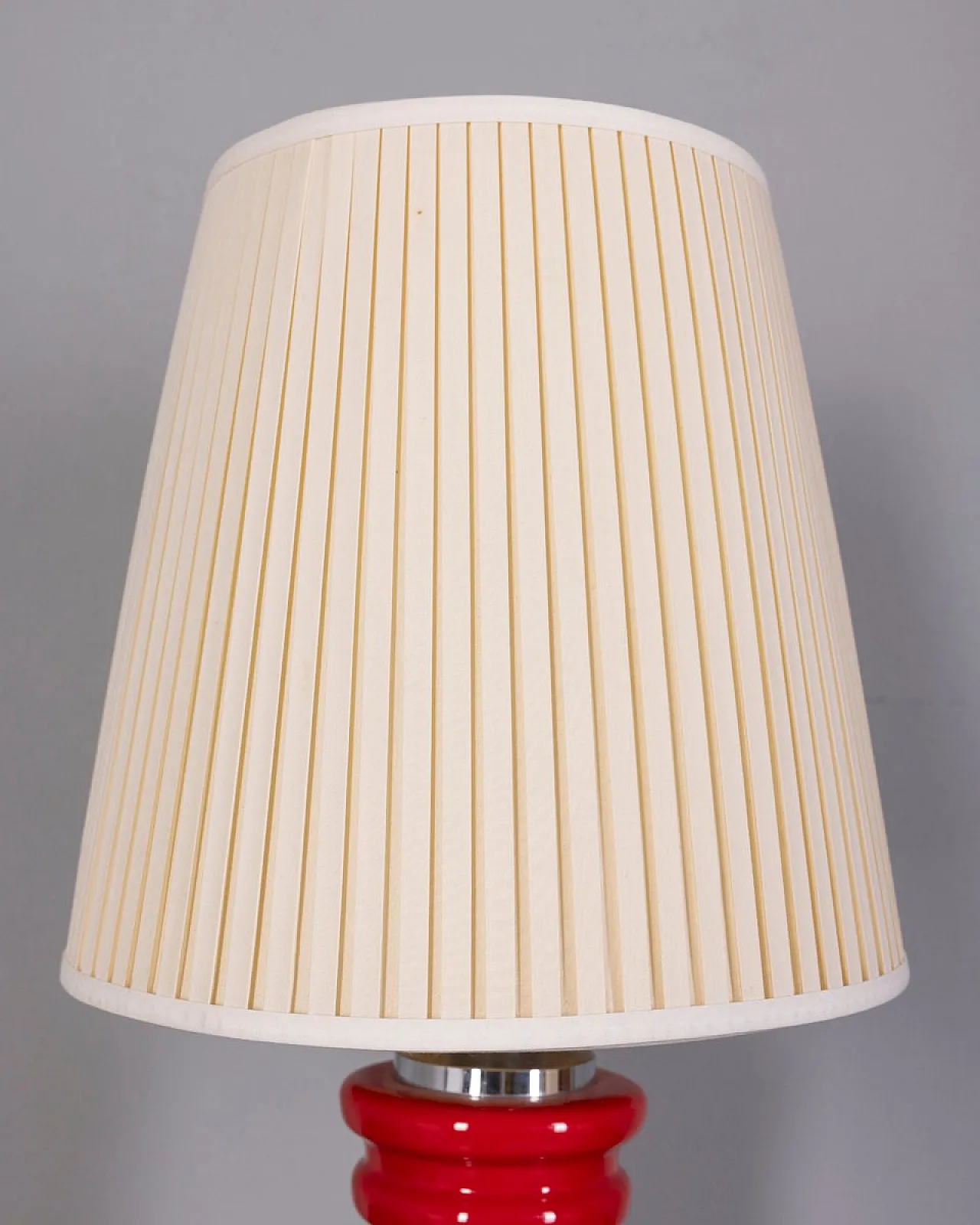 Red ceramic table lamp, 1970s 2