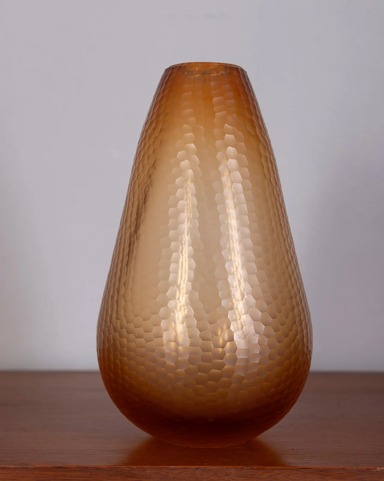 Hammered Murano glass vase by Carlo Scarpa for Venini, 1950s 2