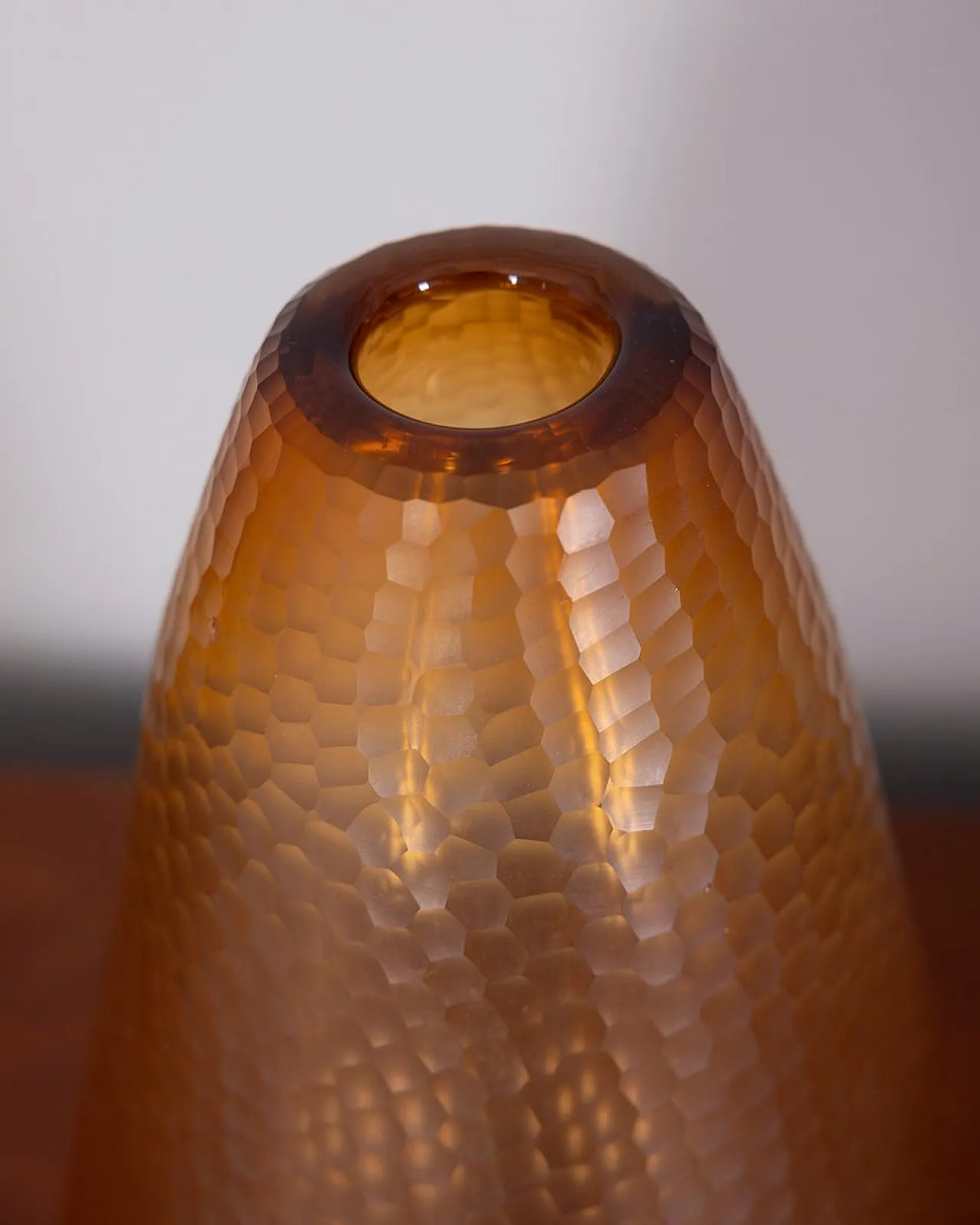 Hammered Murano glass vase by Carlo Scarpa for Venini, 1950s 5