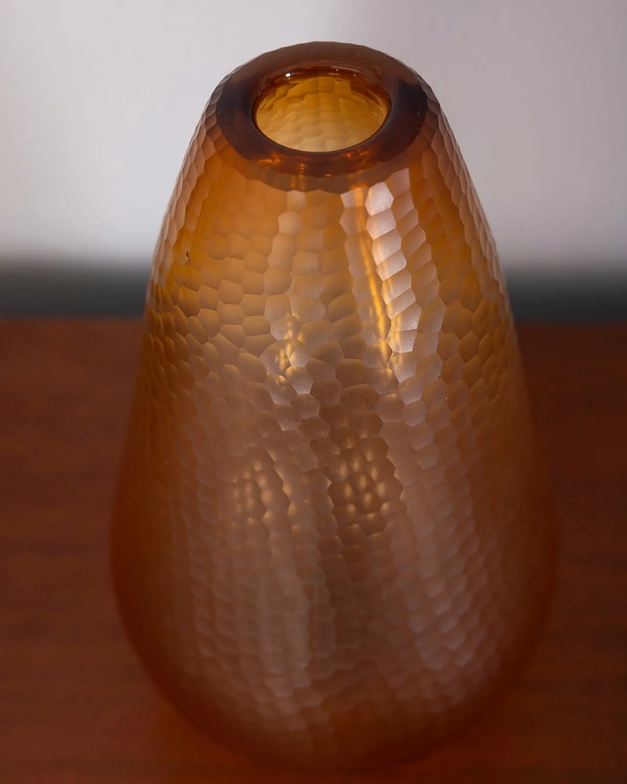 Hammered Murano glass vase by Carlo Scarpa for Venini, 1950s 6