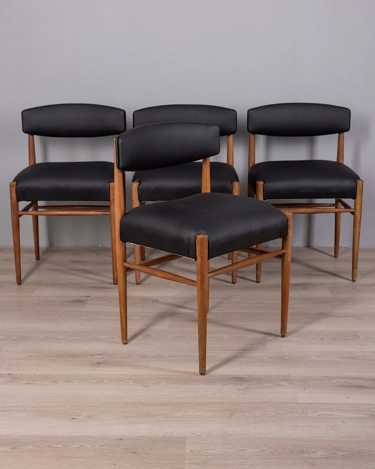 4 Teak chairs, 1960s 1