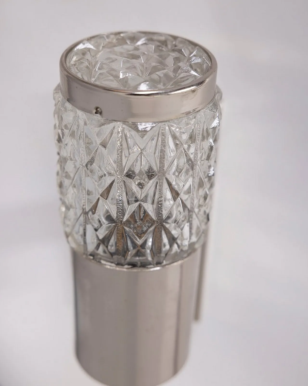 Pair of metal and glass wall lamps by Targetti, 1970s 6