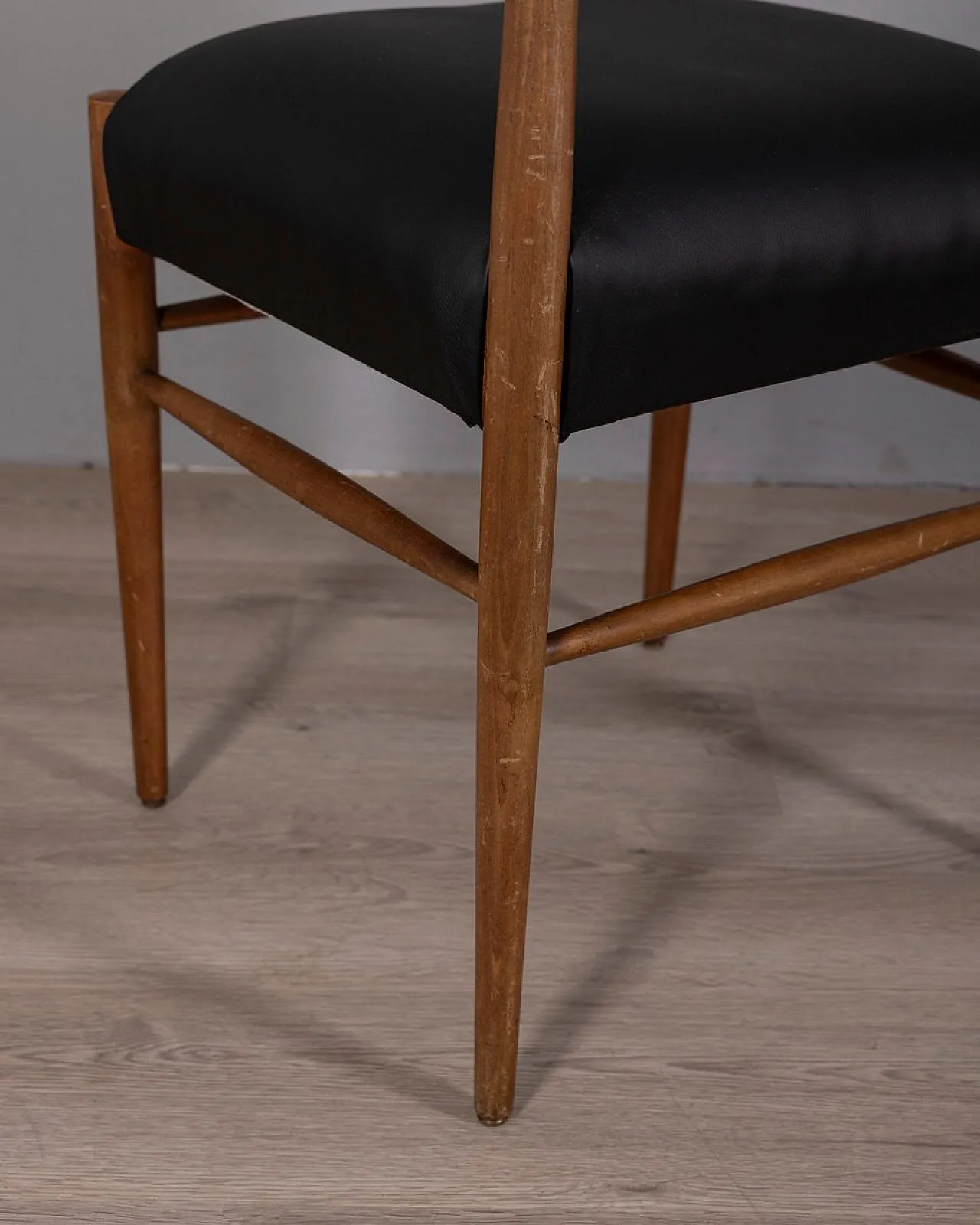 4 Teak chairs, 1960s 7