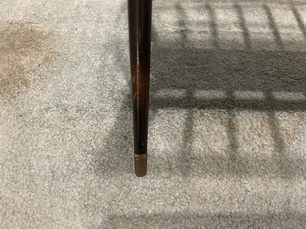 Folding magazine rack in stained wood and brass by Cesare Lacca, Italy, 1950s 6