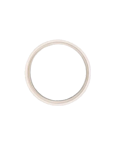 Round wall mirror in white wood, 1970s