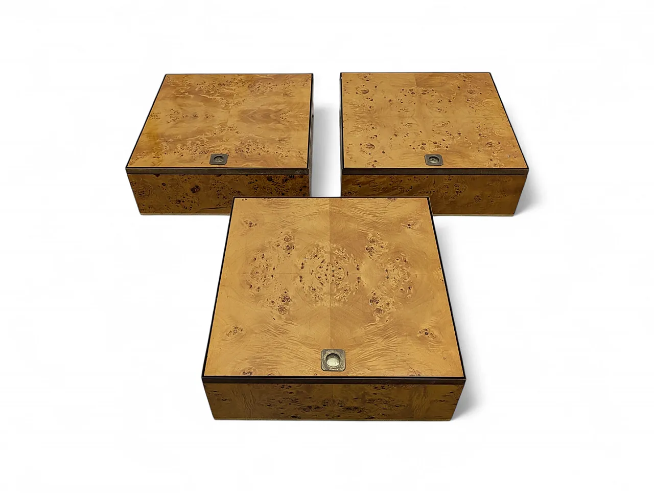 3 tavolini contenitori di Willy Rizzo, anni '70 1