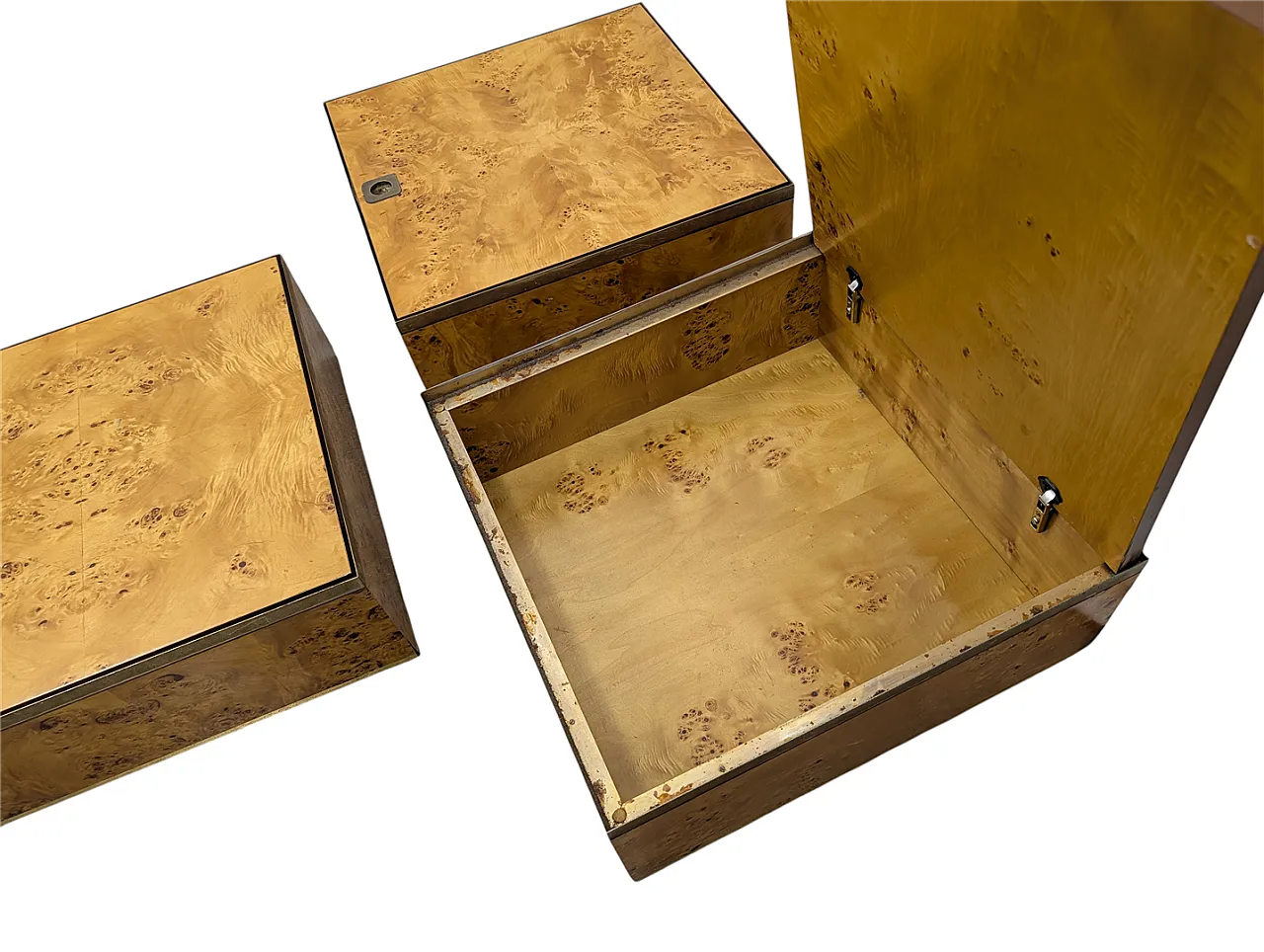 3 tavolini contenitori di Willy Rizzo, anni '70 2