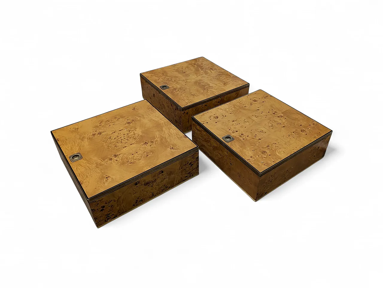 3 tavolini contenitori di Willy Rizzo, anni '70 3
