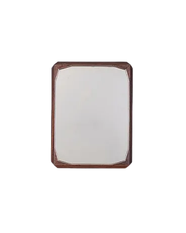 Walnut wall mirror by Dino Cavalli, 1960s