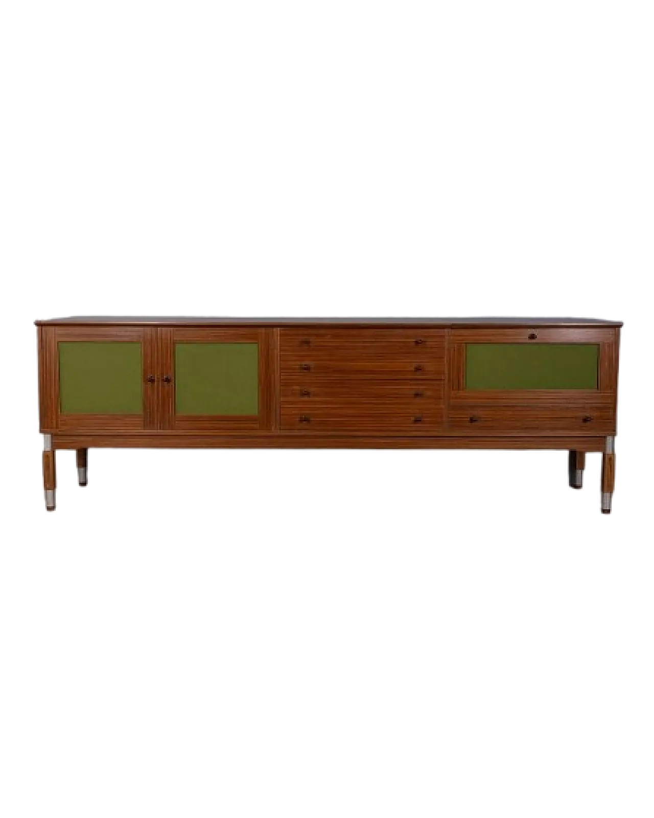Wooden sideboard with bar compartment, 1960s 15